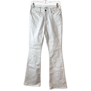 ANA Women White High Rise Flare Jeans Sze 4 Stretch Denim Clean Girl 70's  New
